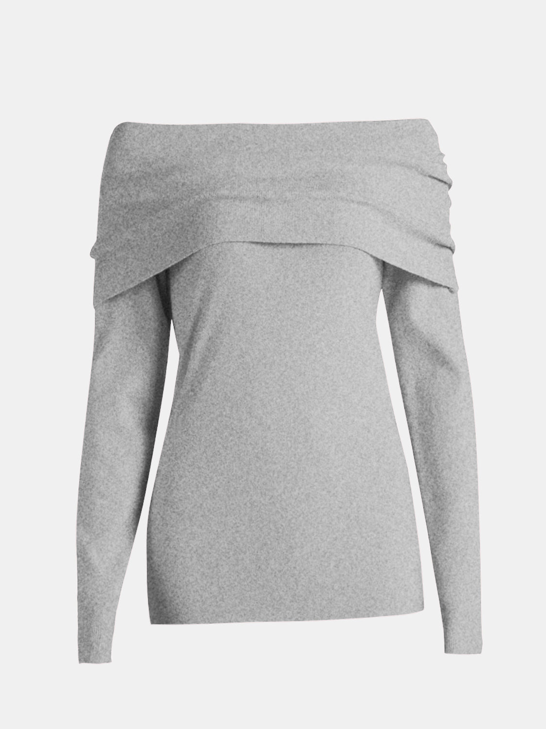 OFF THE SHOULDER LONG SLEEVE SWEATER