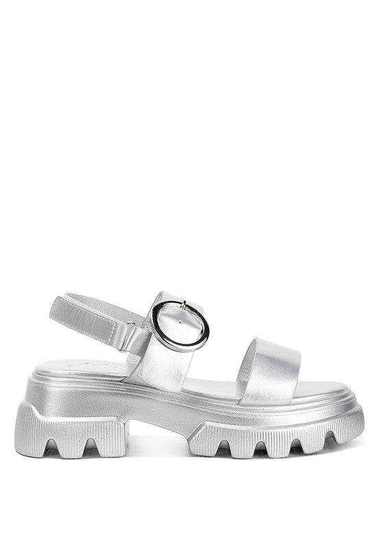 SILAS METALLIC CHUNKY SANDALS