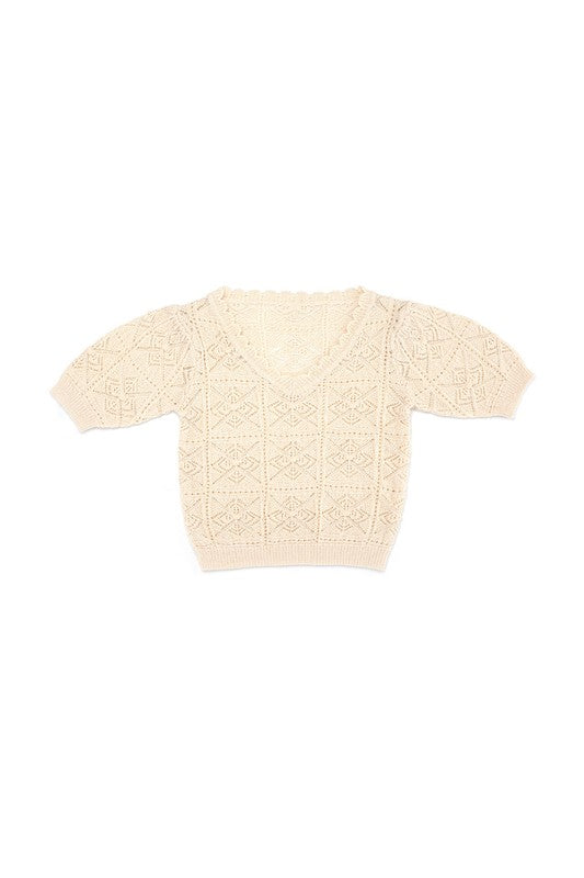 CROCHET KNIT TOP