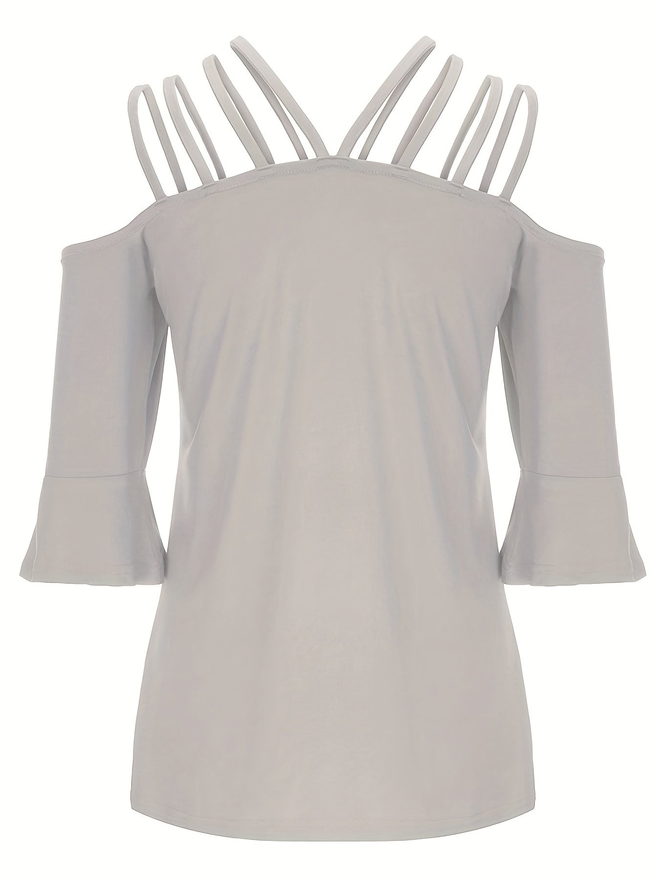 OFF THE SHOULDER THREE-QUARTER SLEEVE BLOUSE