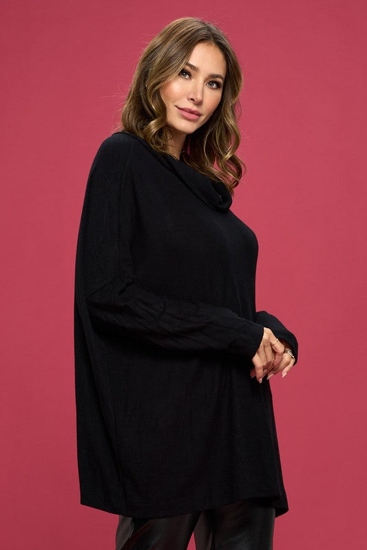 LONG SLEEVE OPEN BACK PULLOVER TOP