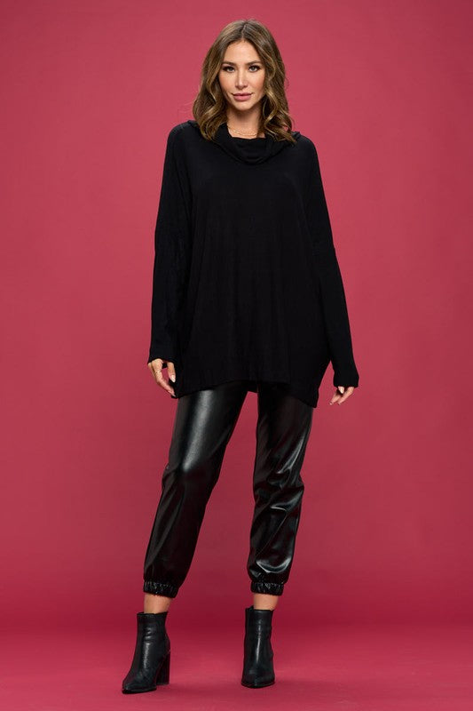 LONG SLEEVE OPEN BACK PULLOVER TOP