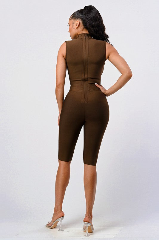 CRIS CROSS BANDAGE ROMPER