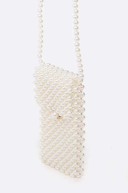 ICONIC PEARL BEADED PHONE SWING BAG