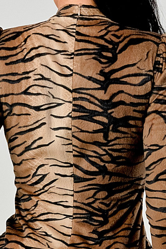ATHINA TRANSITION ANIMAL PRINT MINI DRESS