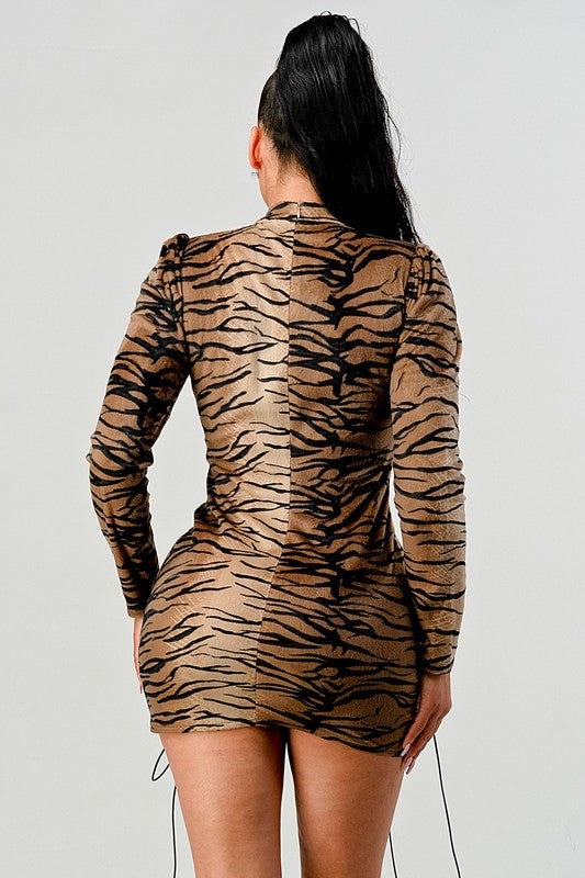 ATHINA TRANSITION ANIMAL PRINT MINI DRESS