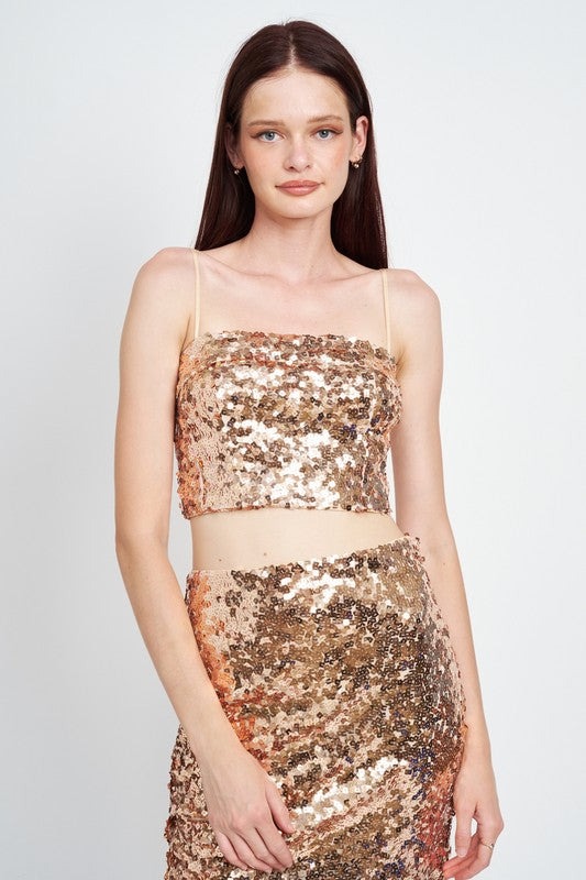 SEQUIN CROP TOP