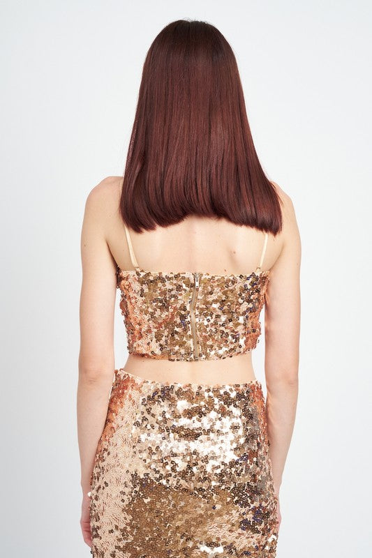 SEQUIN CROP TOP