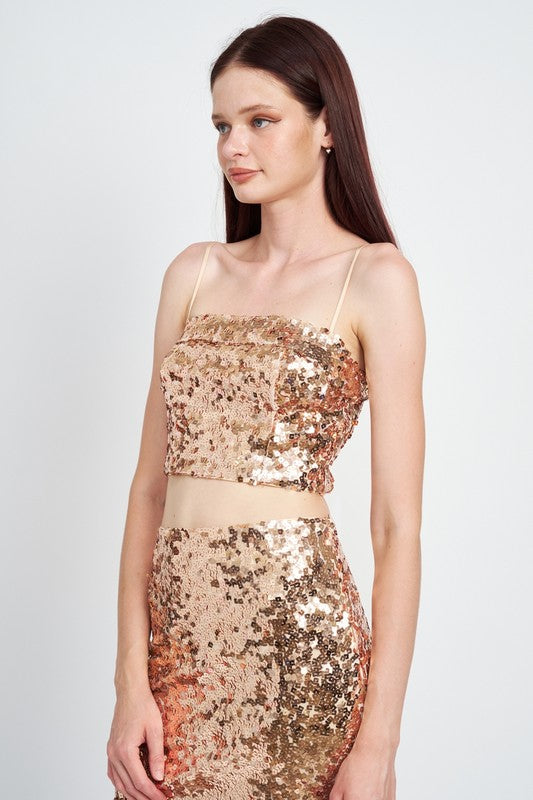 SEQUIN CROP TOP