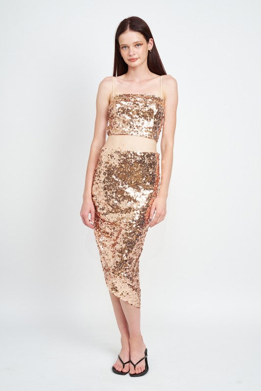 SEQUIN CROP TOP