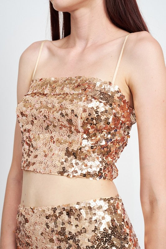 SEQUIN CROP TOP