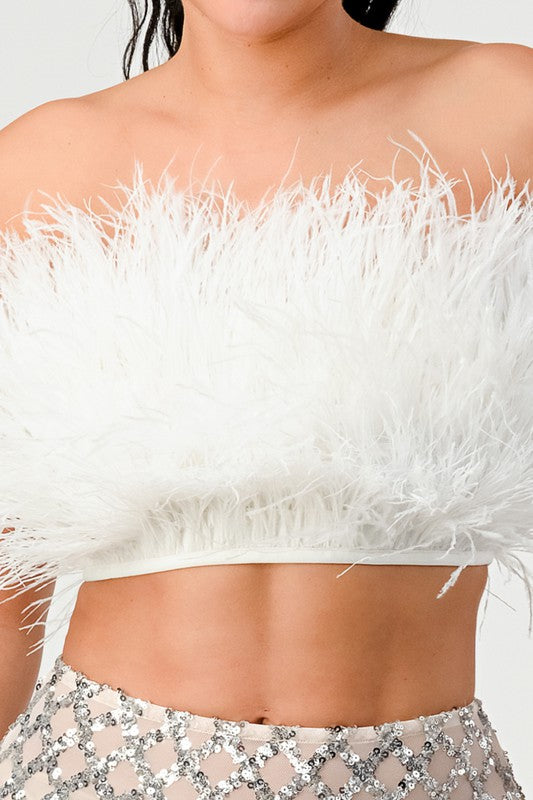 DON'T MESS WITH MY FUR CROP TUBE TOP