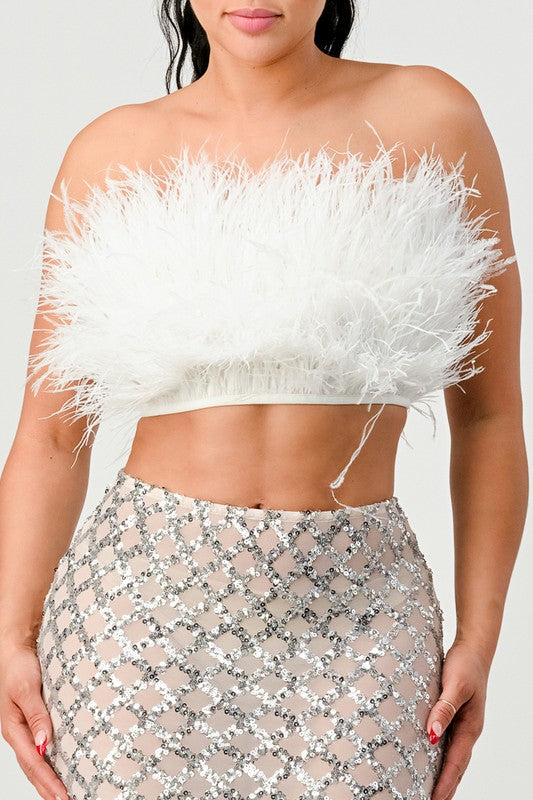 DON'T MESS WITH MY FUR CROP TUBE TOP