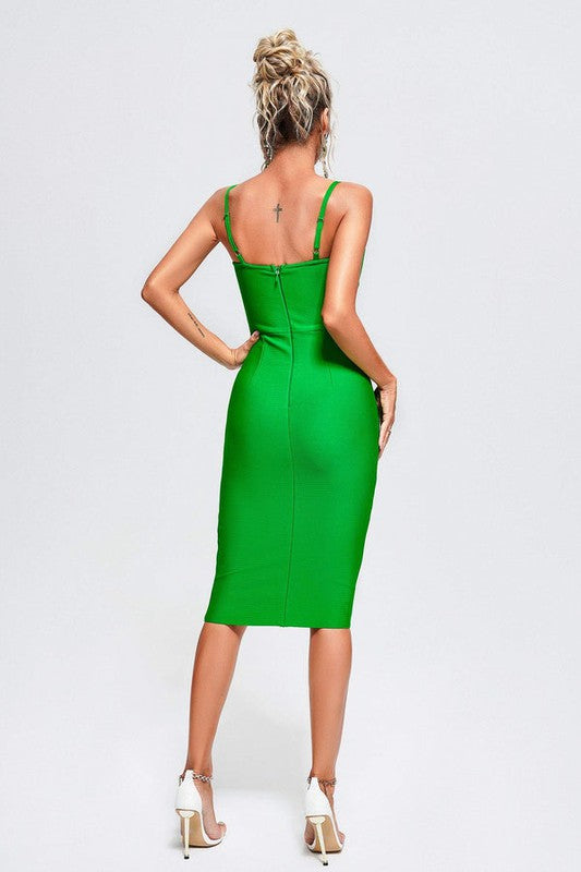 ATHINA CORSET BANDAGE MIDI DRESS