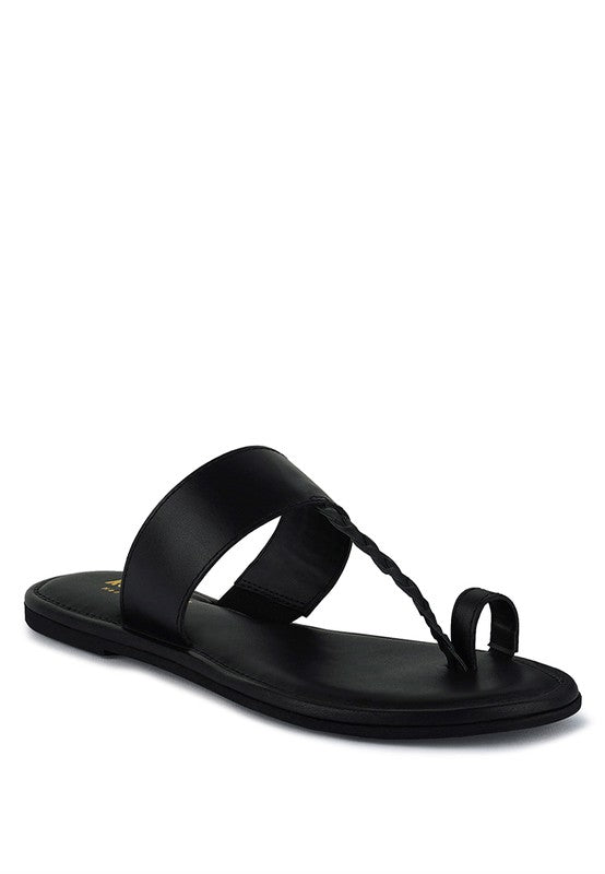 HARRIS TOE RING BRAIDED SLIP ONS
