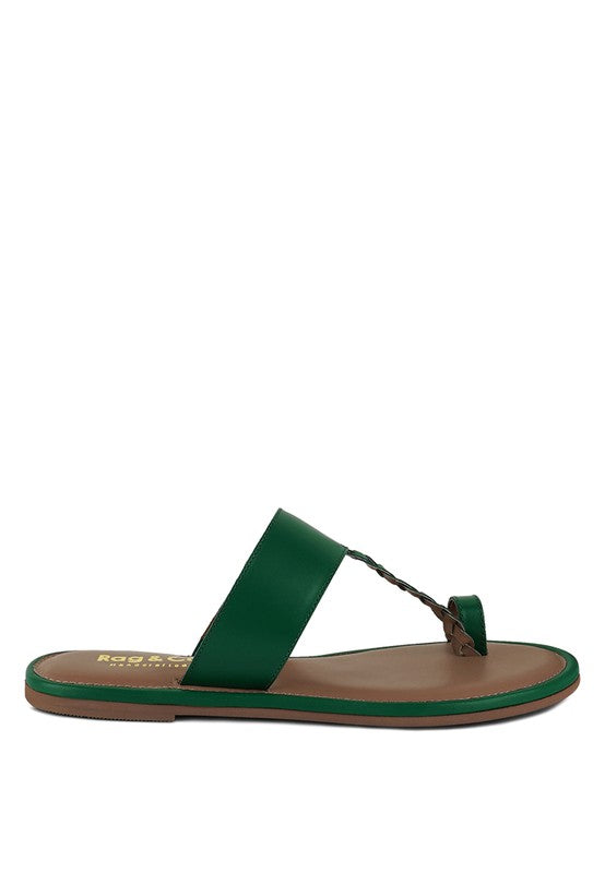 HARRIS TOE RING BRAIDED SLIP ONS
