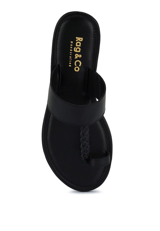 HARRIS TOE RING BRAIDED SLIP ONS