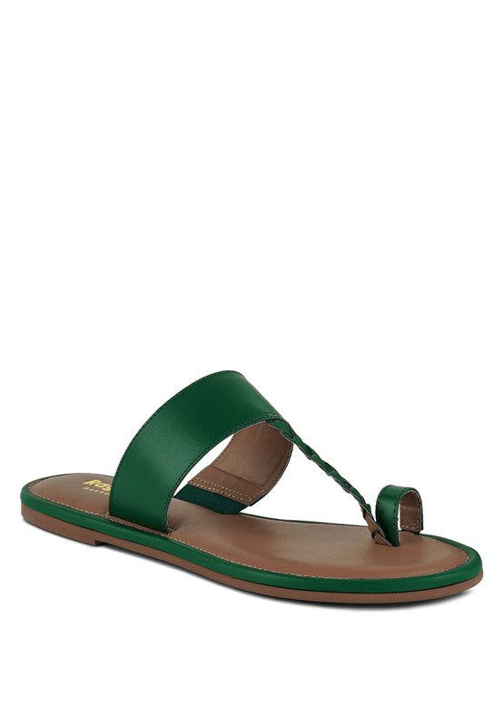 HARRIS TOE RING BRAIDED SLIP ONS