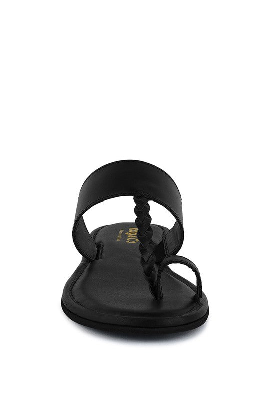 HARRIS TOE RING BRAIDED SLIP ONS