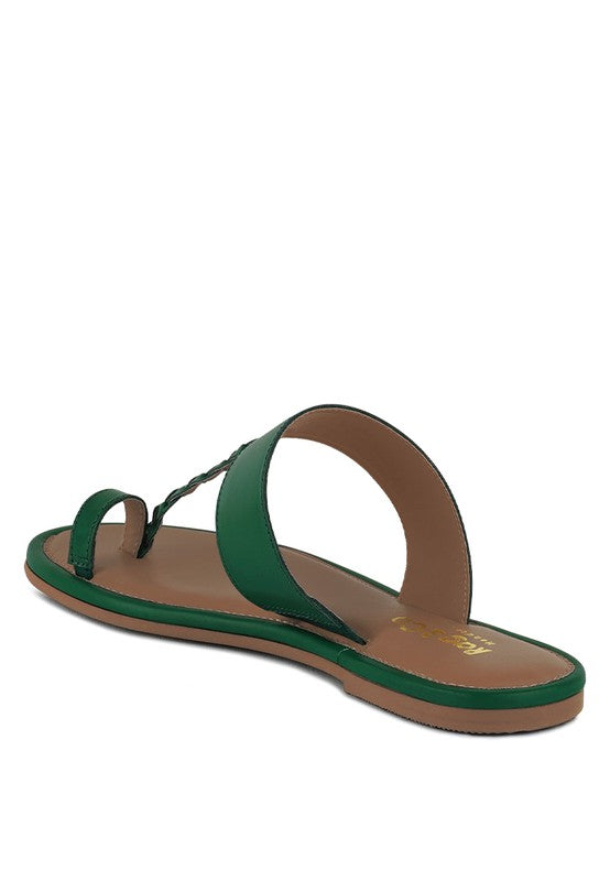 HARRIS TOE RING BRAIDED SLIP ONS