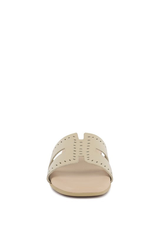 IVANKA CUT OUT SLIP ON SANDALS