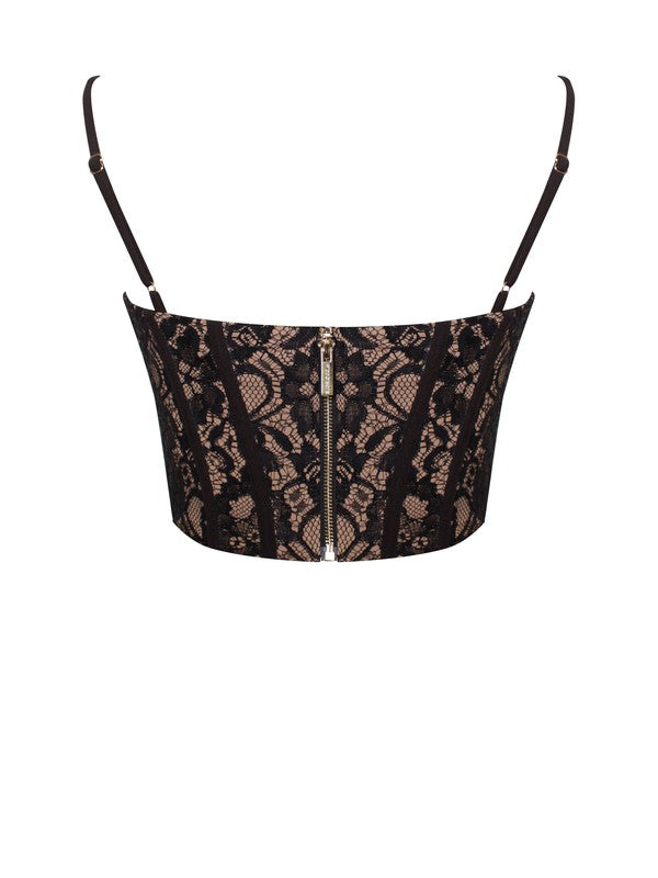 MISS CIRCLE GRECIA LACE CORSET TOP