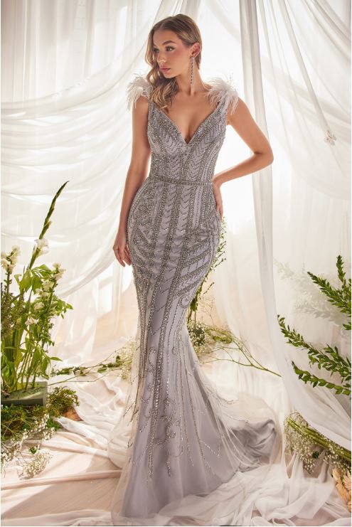 PORTIA FEATHER GOWN