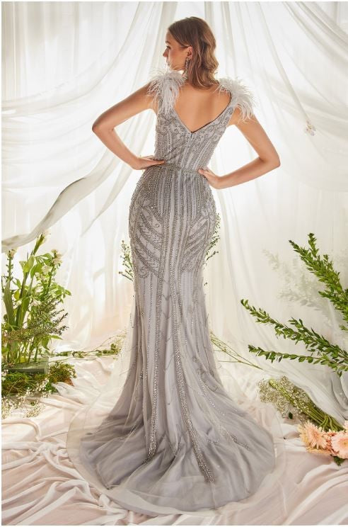 PORTIA FEATHER GOWN