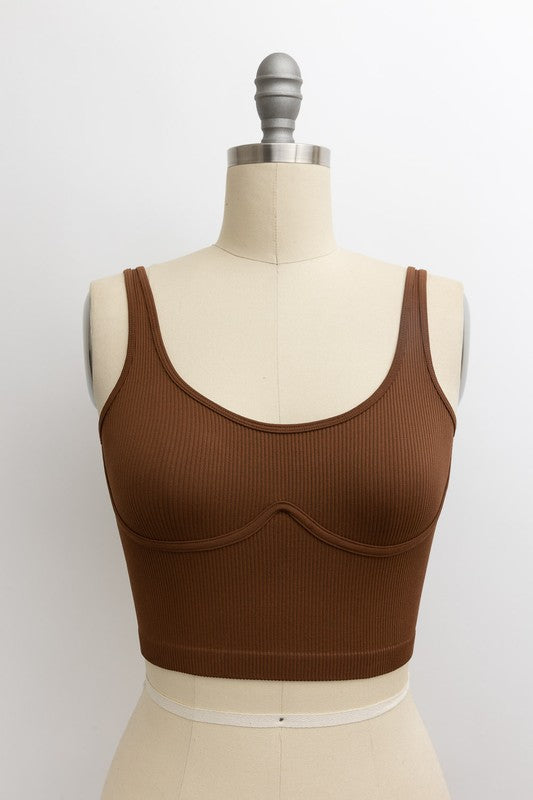 RIBBED UNDERLINE SEAMS BRAMI TOP