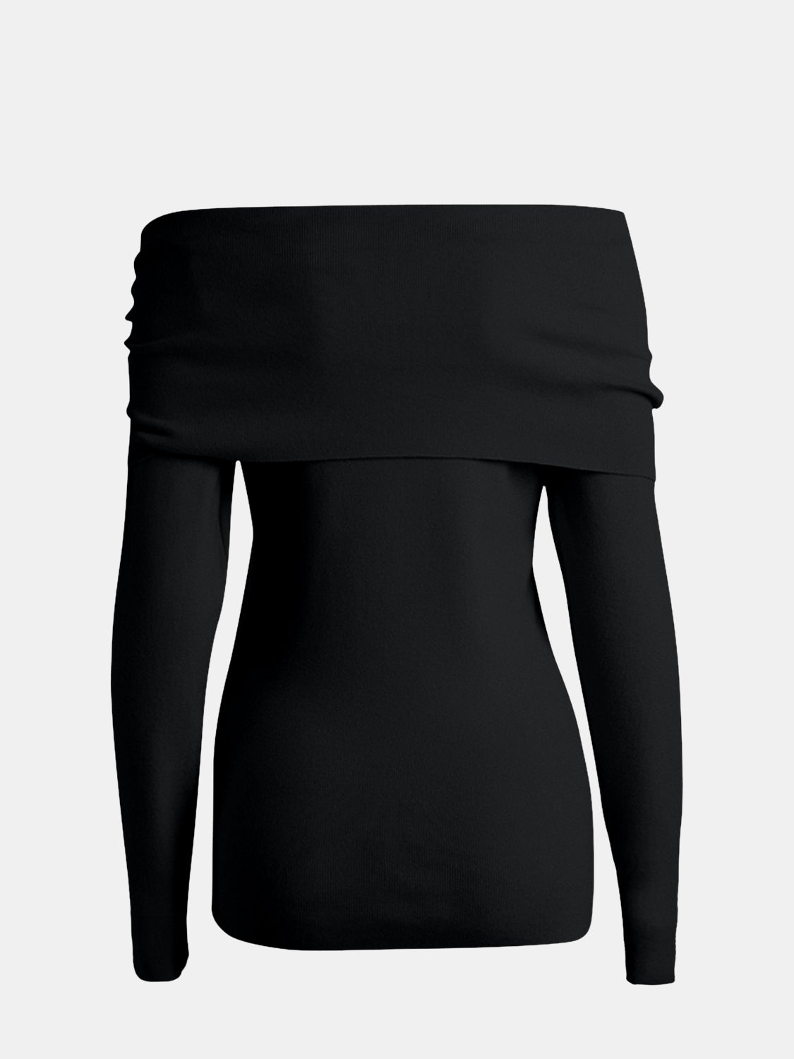 OFF THE SHOULDER LONG SLEEVE SWEATER