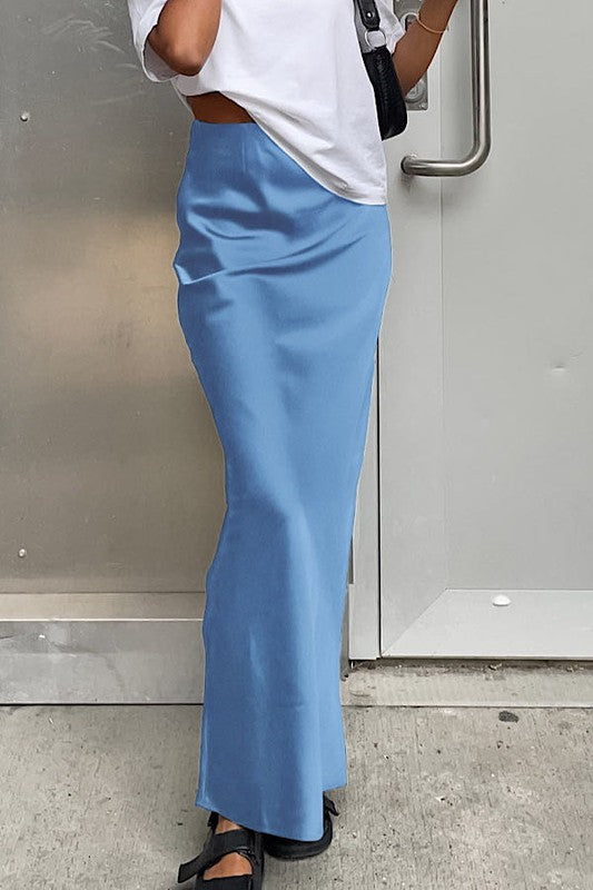 SATIN MAXI SKIRT