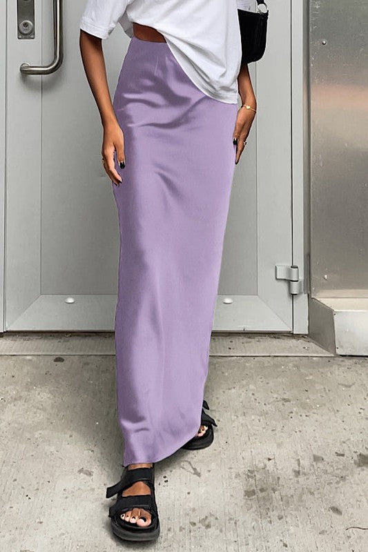 SATIN MAXI SKIRT
