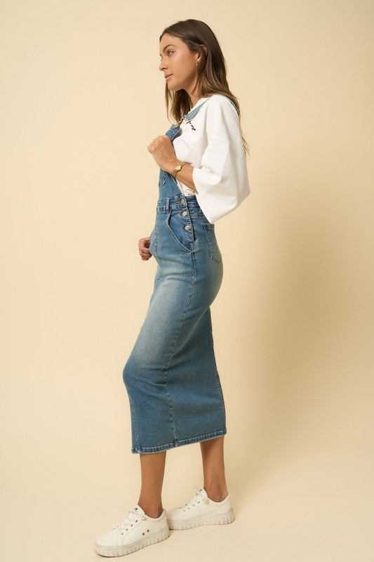 MAXI DENIM OVERALLS
