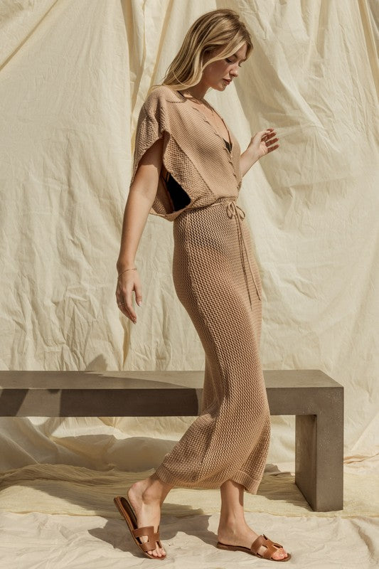 OPEN SWEATER COVER-UP DRESS