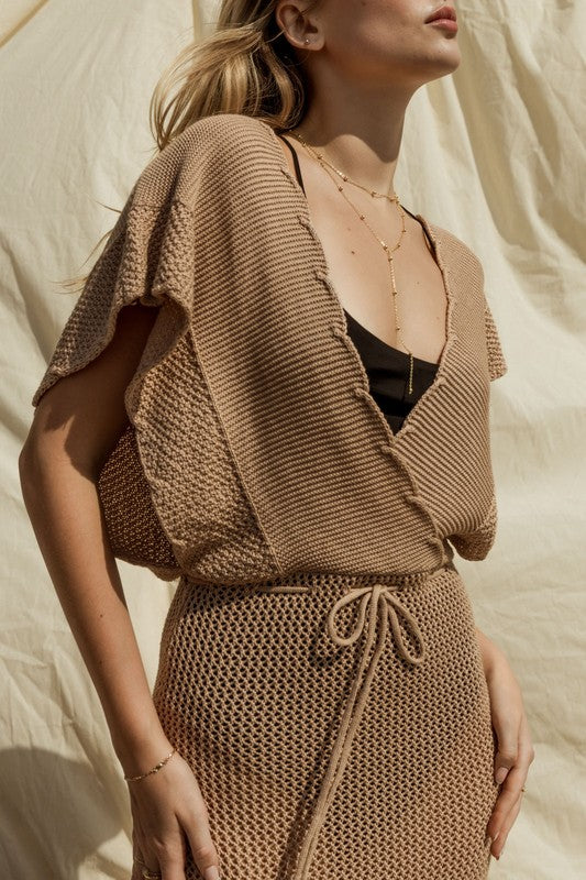 OPEN SWEATER COVER-UP DRESS
