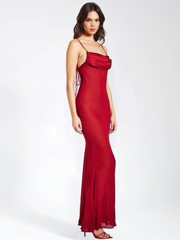 MISS CIRCLE TATIANA BACKLESS MAXI DRESS