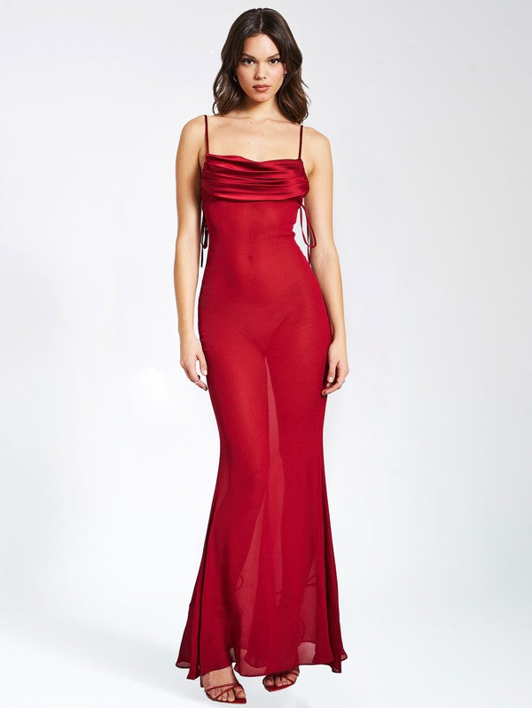 MISS CIRCLE TATIANA BACKLESS MAXI DRESS