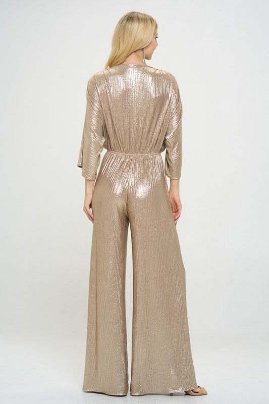 KIMONO SLEEVE WIDE LEG JUMPSUIT