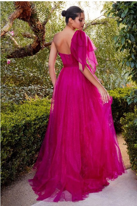 ONE SHOULDER A-LINE GOWN