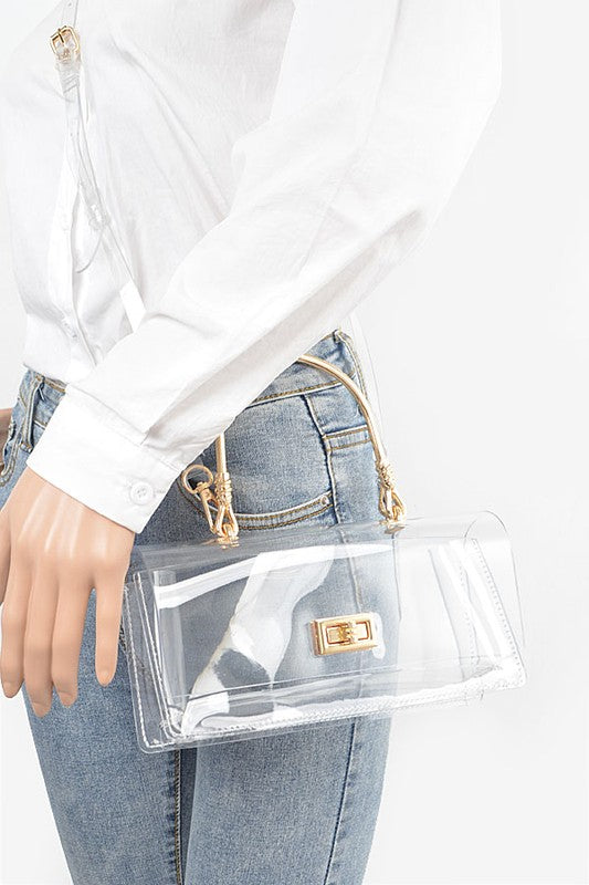 TOP HANDLE ELEGANT TRANSPARENTBAG