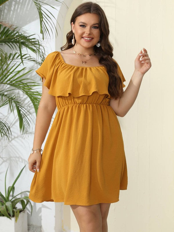PLUS SIZE OFF THE SHOULDER DRESS