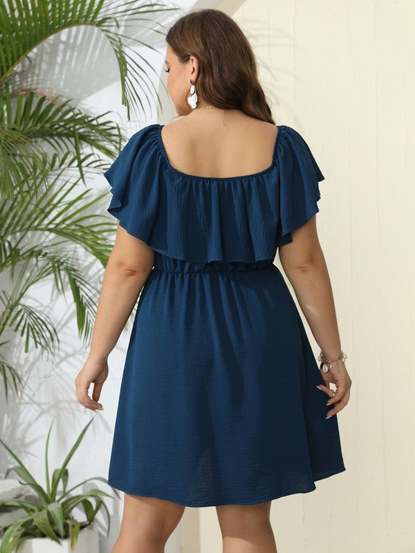 PLUS SIZE OFF THE SHOULDER DRESS
