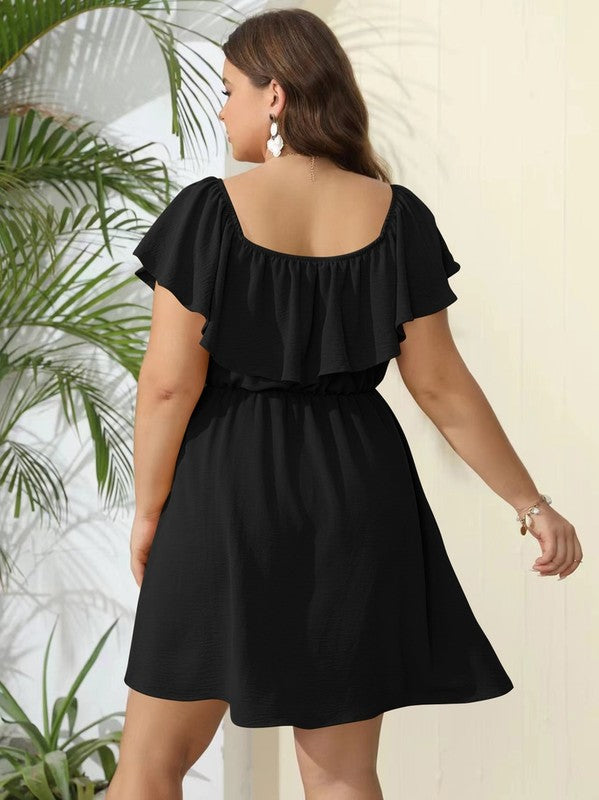PLUS SIZE OFF THE SHOULDER DRESS