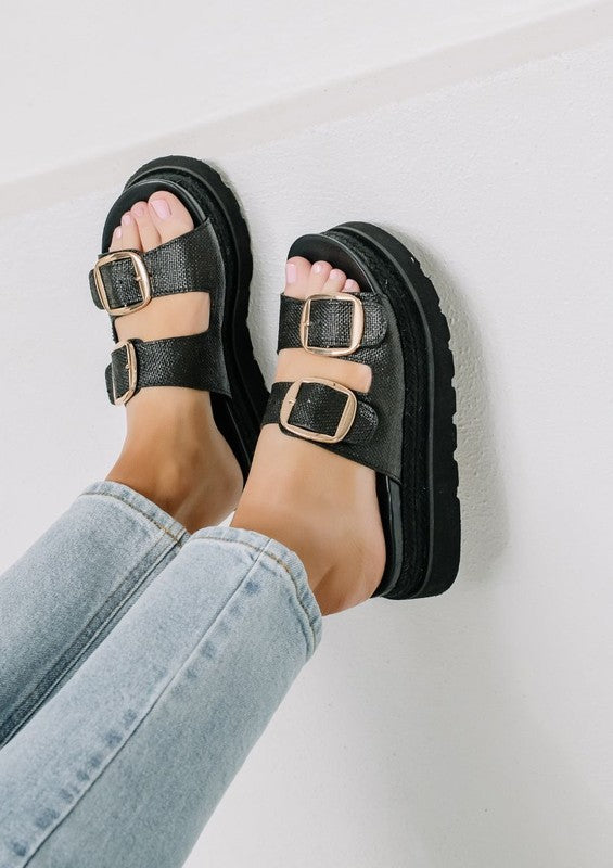 MONIQUE BUCKLED FASHION WEDGES