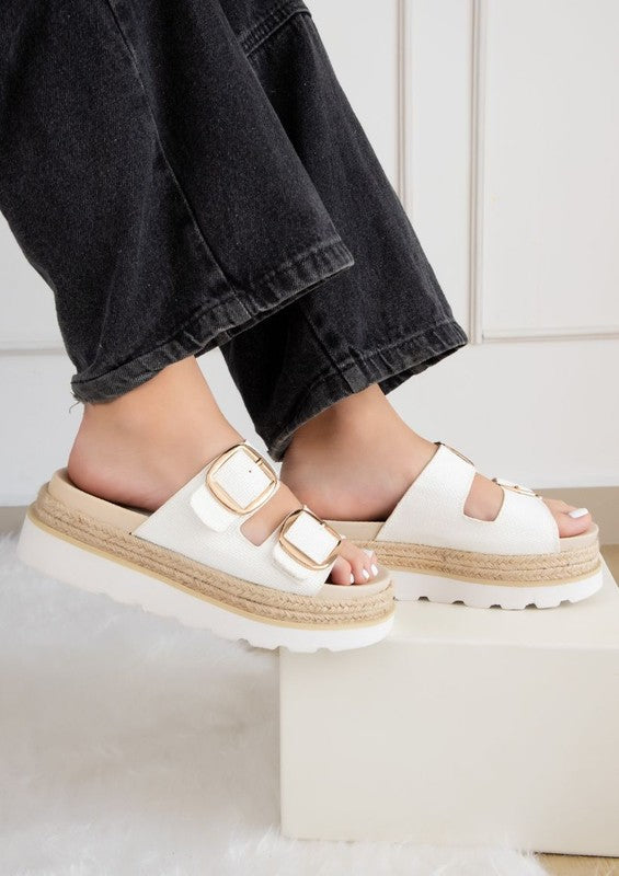 MONIQUE BUCKLED FASHION WEDGES