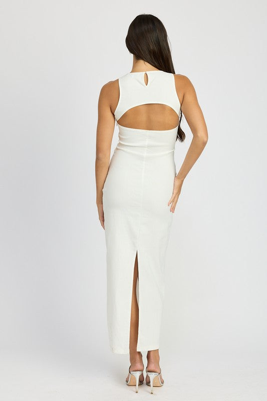 SLEEVELESS CUT OUT MAXI DRESS