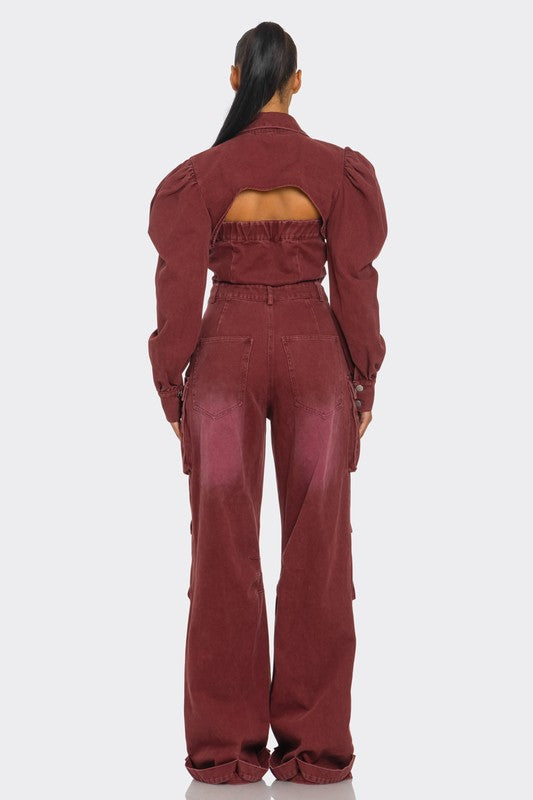 VINTAGE INSPIRED UTILITY JUMPSUIT