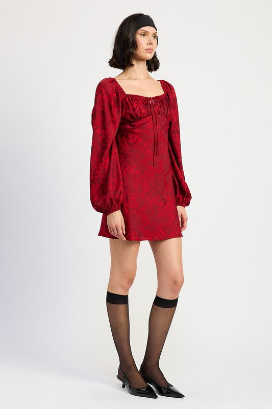 LONG SLEEVE MINI DRESS