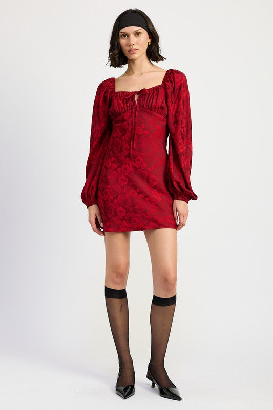 LONG SLEEVE MINI DRESS