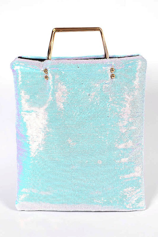 CONVERTIBLE SEQUINS FOLDING CLUTCH